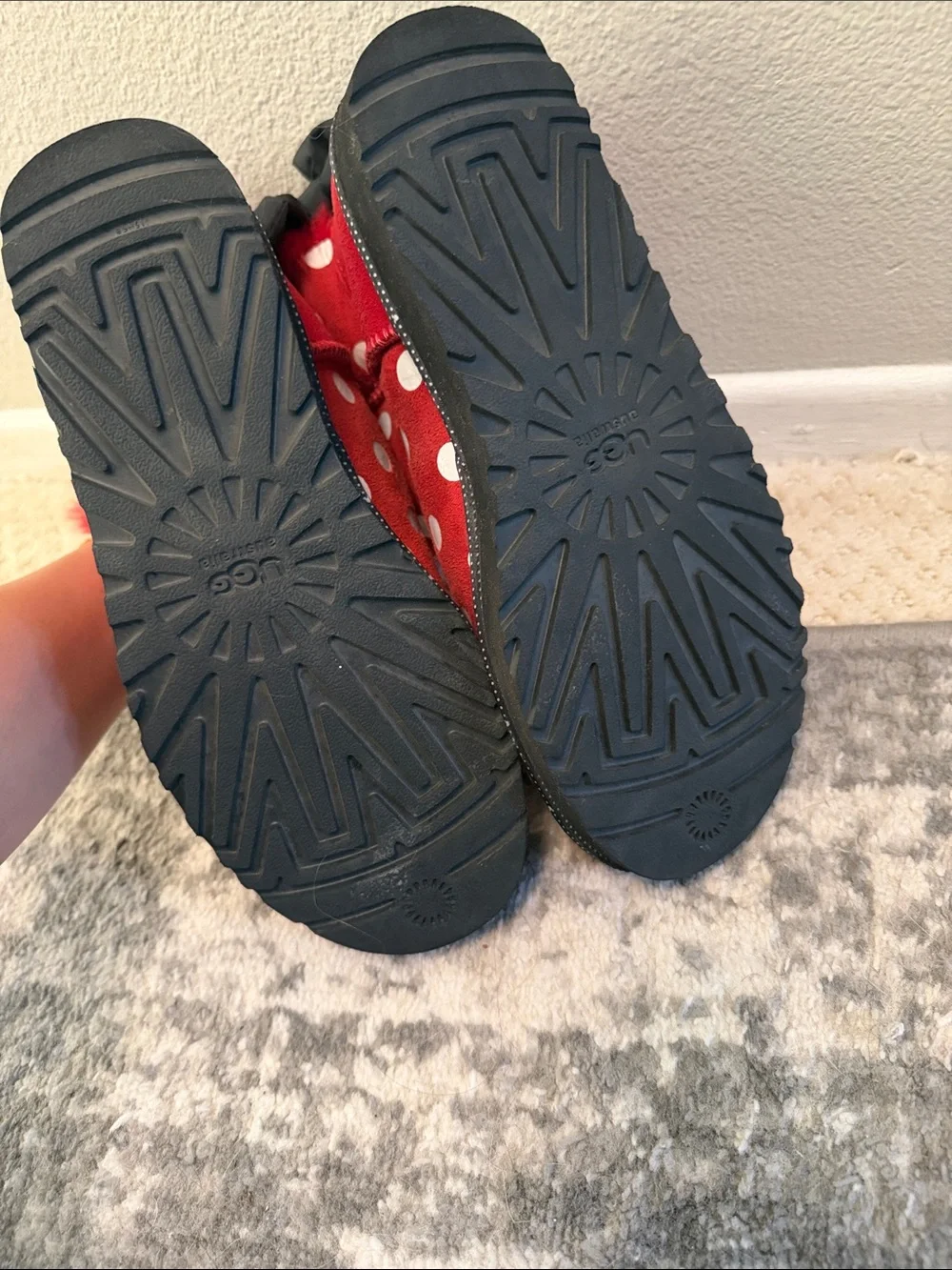 Red Polka Dot Minnie Mouse Uggs
